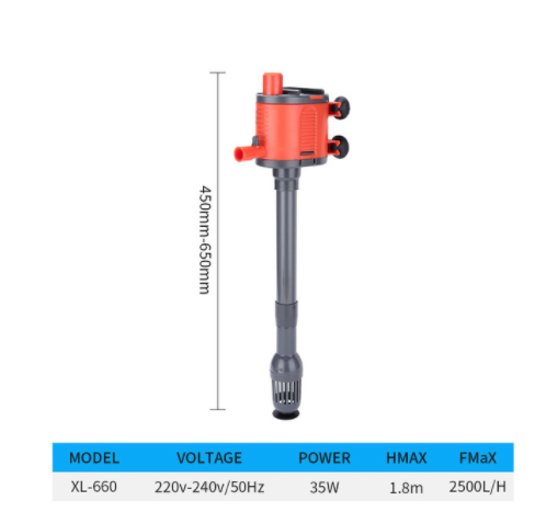 3-in-1 Multi-function Aquarium Filter Water Pump Aquarium Fish Tank Circulating Water Spray Submersible Purifier Filter Turtle T
