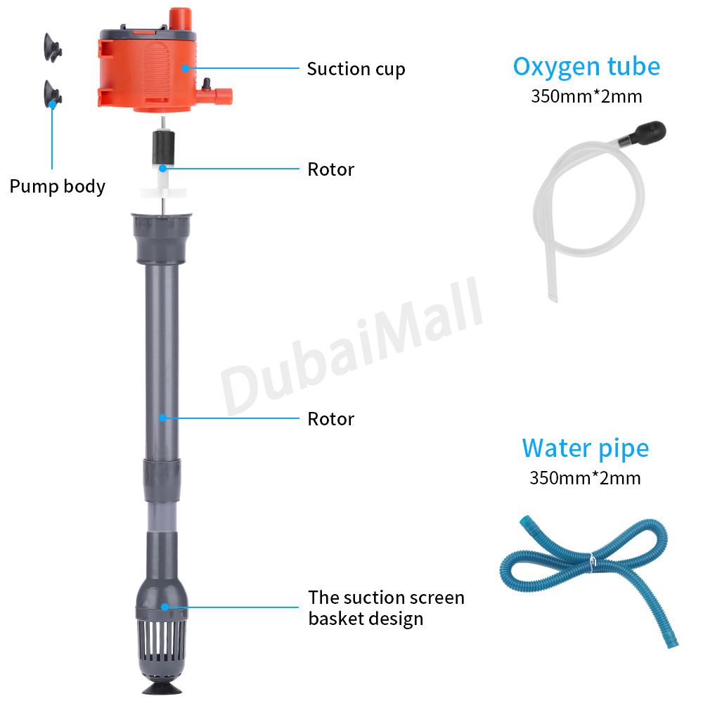 3-in-1 Multi-function Aquarium Filter Water Pump Aquarium Fish Tank Circulating Water Spray Submersible Purifier Filter Turtle T