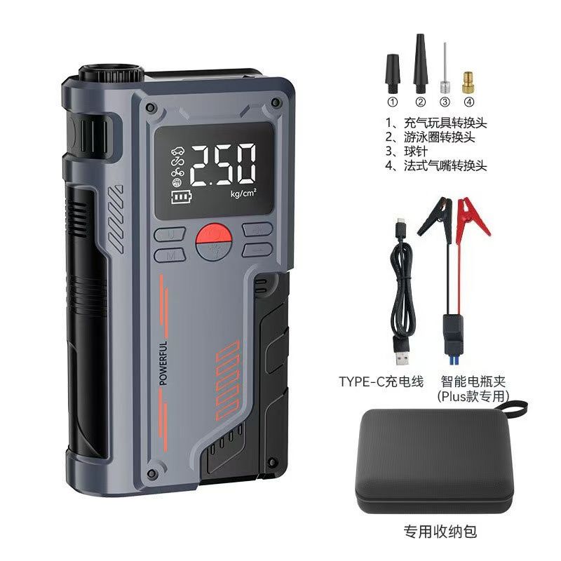 150PSI Electric Tire Pump with Light Jump Starter Portable Car Inflator Pump Power Display Bicycle Air Compressor for Car Tires