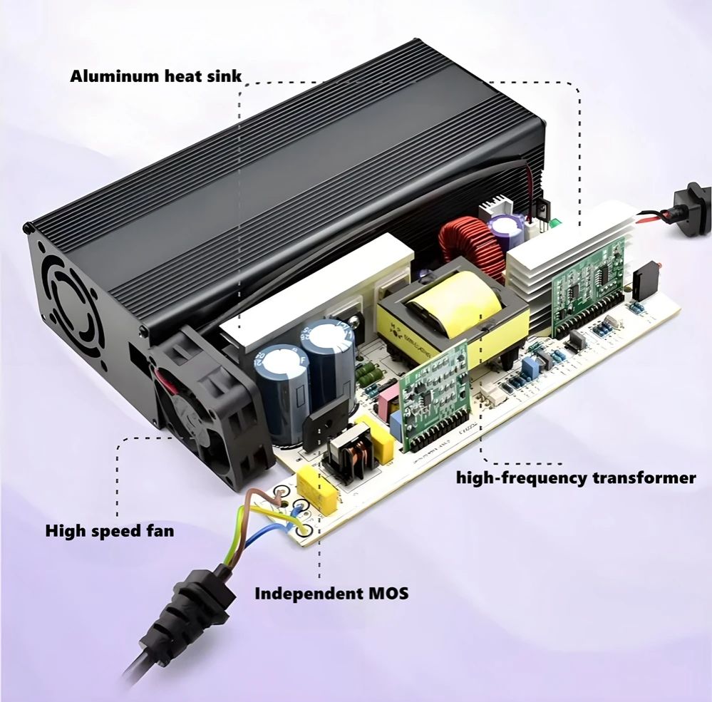 72V10A  metal shell lithium iron phosphate intelligent fast charger for scooter and golf cart,battery pack