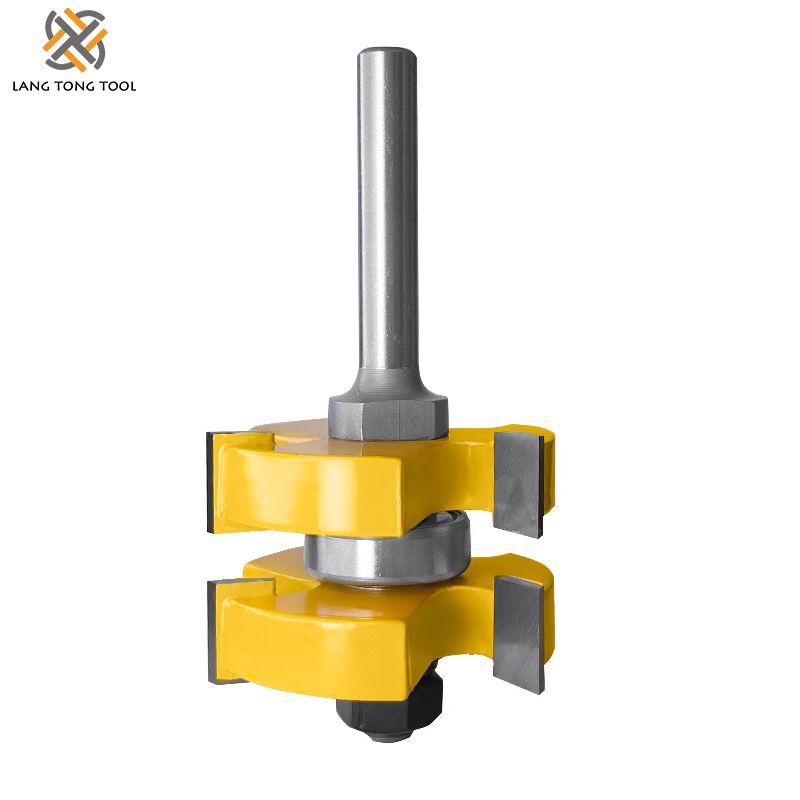8mm/12mm/12.7mm Shank Tongue Groove Joint Router Bits T Slot Assemble Milling Cutter for Wood Woodworking Cutting Tools LT007