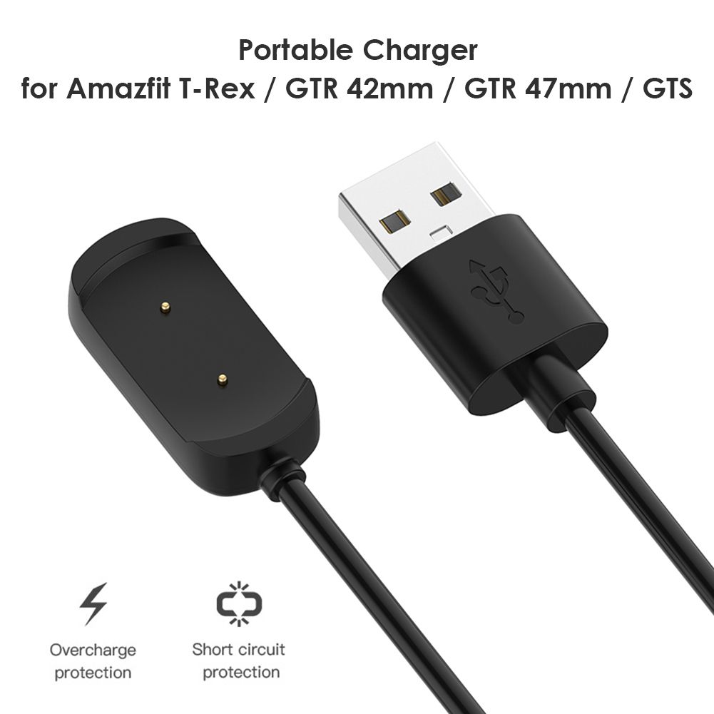 100cm/3.28ft Smart Watch USB Charging Cable Lines for Amazfit T-Rex A1918/GTR 42mm/GTR 47mm/GTS Charger Cord Wire