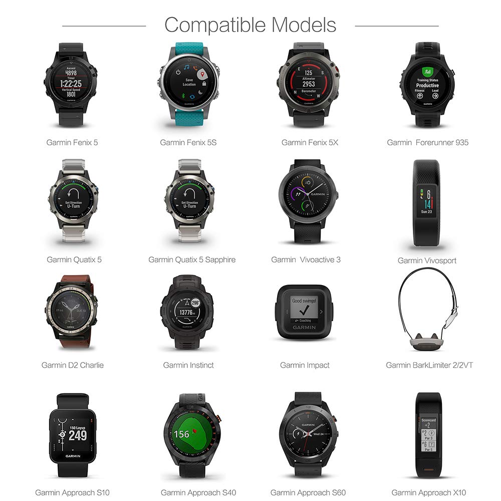 Smart Watch Charger Cable Garmin Fenix 5 5S 5X Plus Forerunner 935 Approach S60 5 Sapphire Vivoactive 3 Music Vivosport