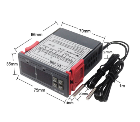 STC3008 STC 3008 Dual Digital Temperature Controller Two Relay Output 12V 24V 220V Thermoregulator Thermostat
