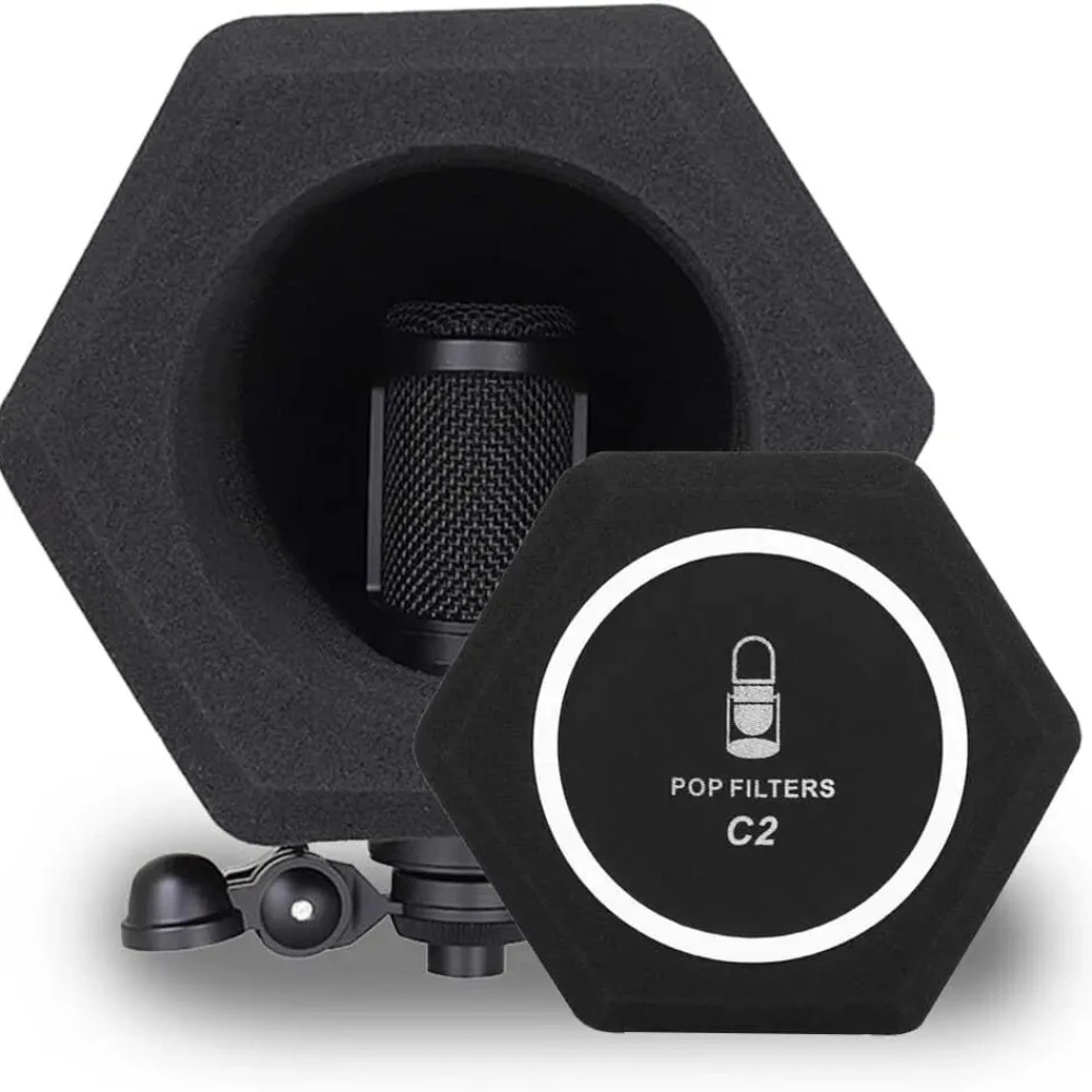Microphone Pop Filter Wind Shield Acoustic For Record Studios Mic Sound-absorbing Foam Vocal Isolation Ball Mic Accessories