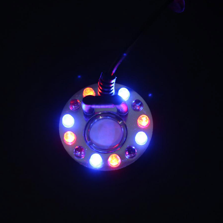 12 LED Multicolor Aquarium Reptile Fish Tank Mist Maker Lighting Humidifier Atomizer Landscape Decor Lamp