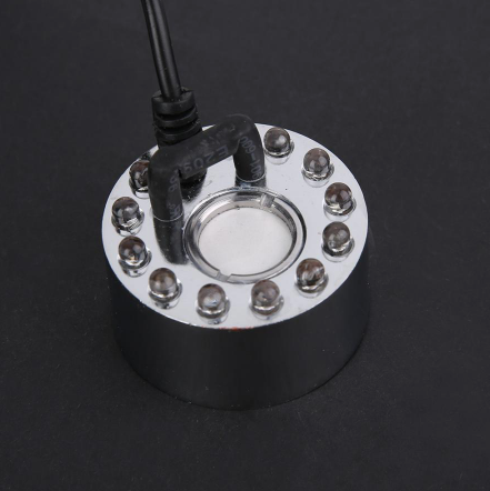 12 LED Multicolor Aquarium Reptile Fish Tank Mist Maker Lighting Humidifier Atomizer Landscape Decor Lamp