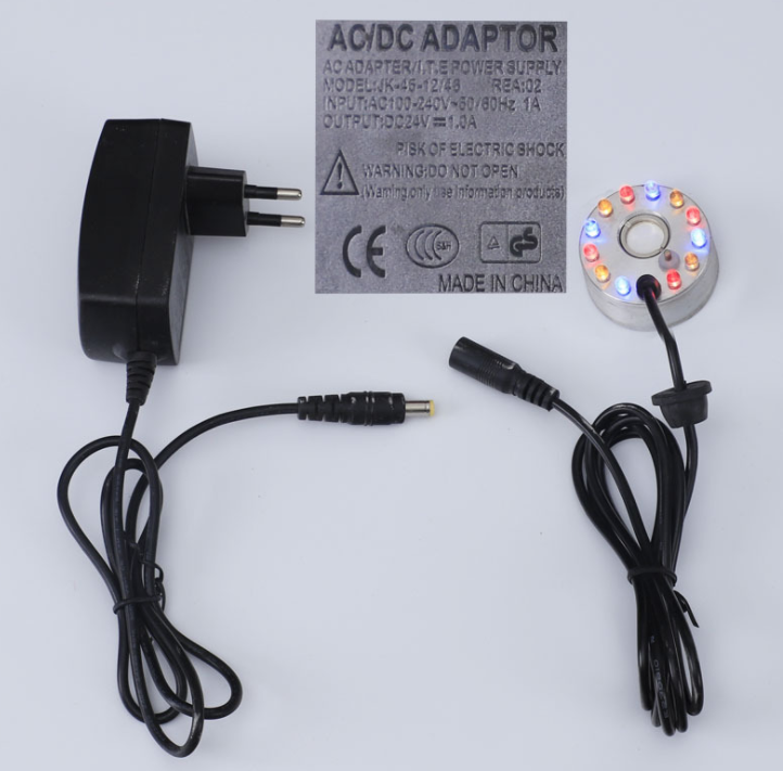 12 LED Multicolor Aquarium Reptile Fish Tank Mist Maker Lighting Humidifier Atomizer Landscape Decor Lamp