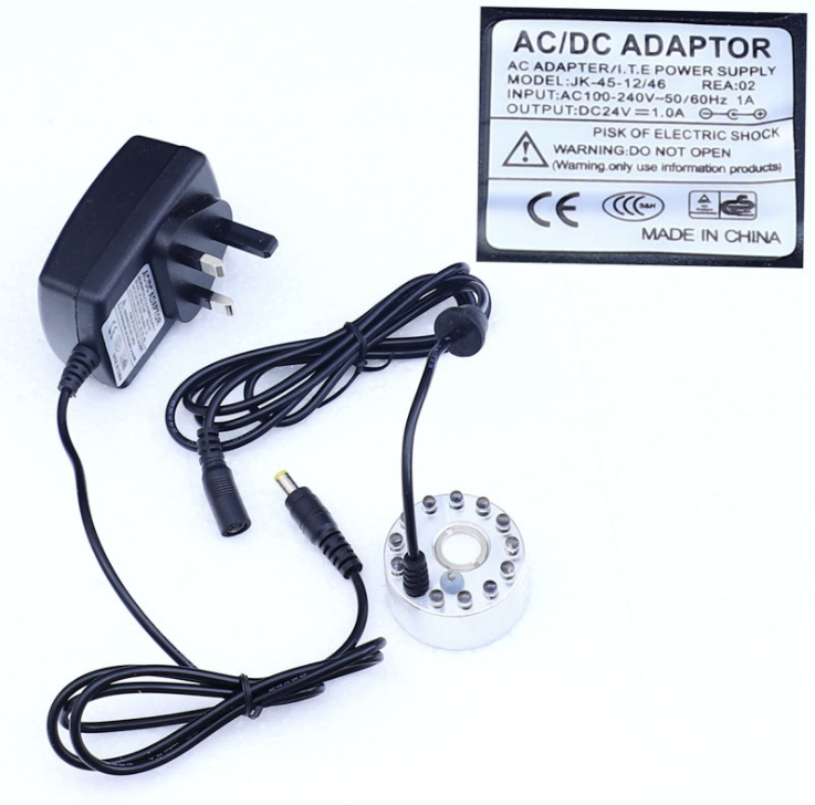 12 LED Multicolor Aquarium Reptile Fish Tank Mist Maker Lighting Humidifier Atomizer Landscape Decor Lamp