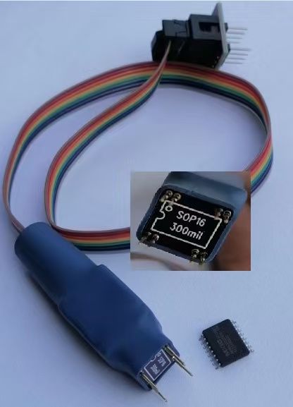 CH341A USB Programmer QFN8 SOIC8 SOP8 MSOP8 TSSOP8 150/208 MIL Probe Line For EEPROM 93CXX/25CXX/24CXX FOR TL866 RT809F RT809H