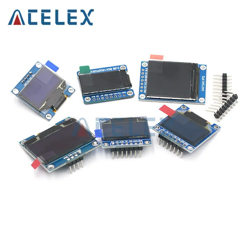 TFT Display 0.96 1.3 1.44 1.8 inch IPS 7P SPI HD 65K Full Color LCD Module ST7735 / ST7789 Drive IC 80*160 240*240 (Not OLED)