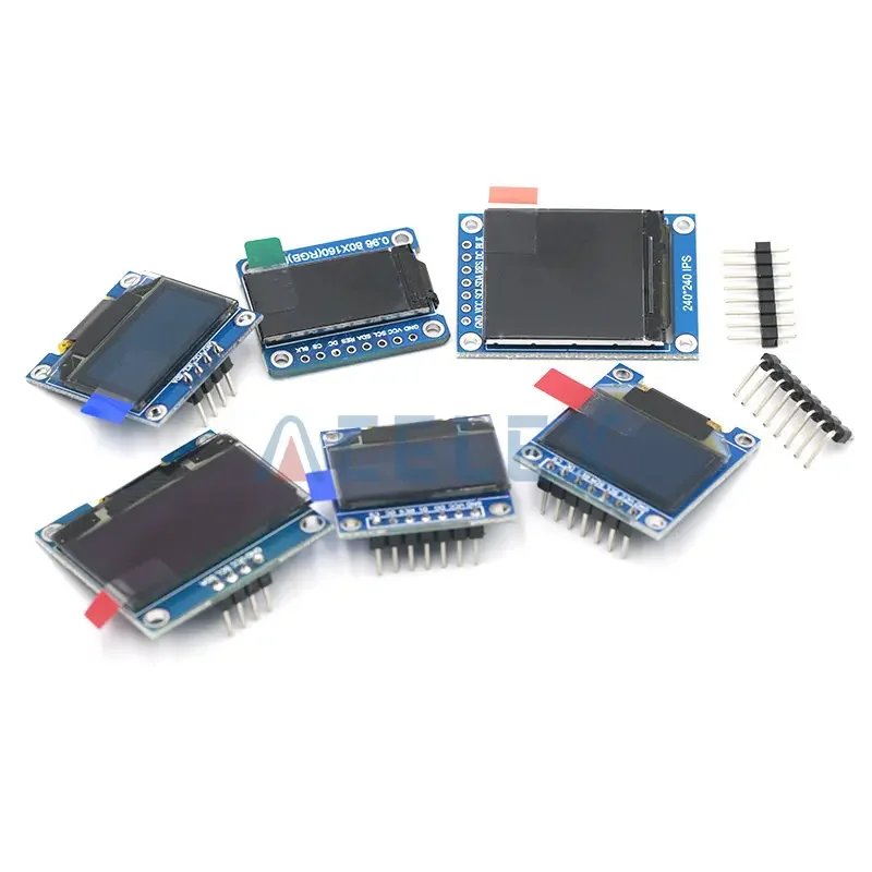 TFT Display 0.96 1.3 1.44 1.8 inch IPS 7P SPI HD 65K Full Color LCD Module ST7735 / ST7789 Drive IC 80*160 240*240 (Not OLED)