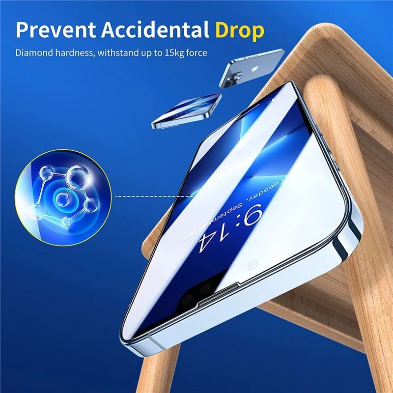 5Pcs Tempered Glass for IPhone15 14 13 12 11 Pro Max Screen Protector for IPhone 11 13Mini 7 8 14 Plus SE X XS XR 14Pro Glass 15 15pro 15promax 16 16pro 16promax 17 17air 17pro 17promax