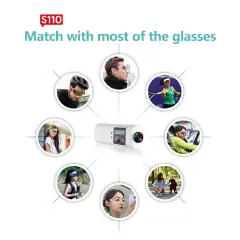 S110 FPV Glasses Camera 2.7K Wearable Wifi Video Camcorder Camera 110Wide Angle Lens APP Control Action Camera