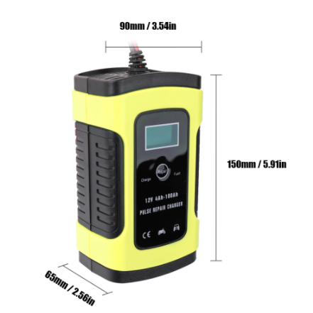 12V 6A Full Automatic Car Battery Charger Intelligent Fast Power Charging Pulse Repair Chargers Wet Dry Lead Acid Battery