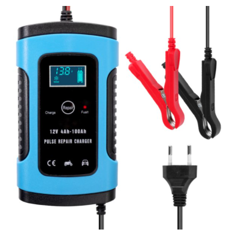 12V 6A Full Automatic Car Battery Charger Intelligent Fast Power Charging Pulse Repair Chargers Wet Dry Lead Acid Battery