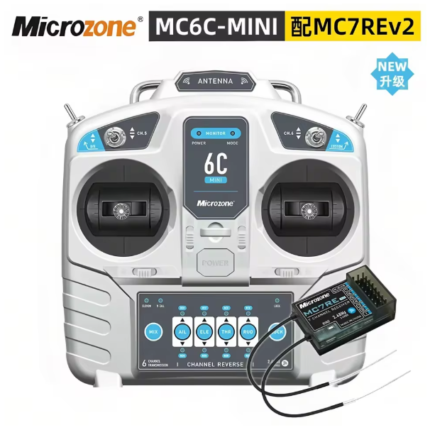 Microzone Mc6c 2.4g 6ch Controller Transmitter Receiver Radio System For Rc Airplane Drone Multirotor Helicopter Car Boat