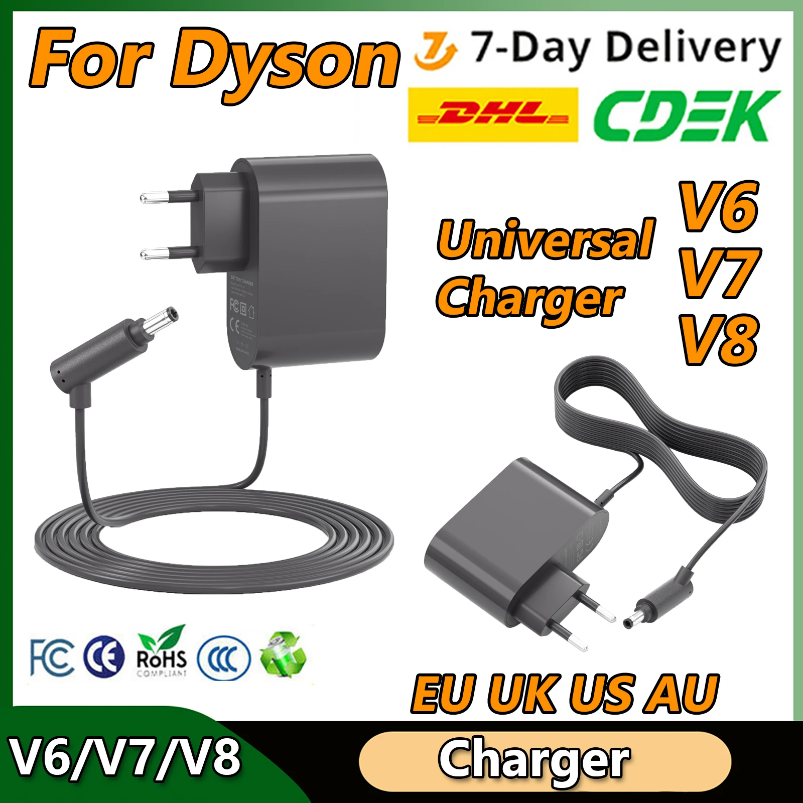 Battery Charger For Dyson V6 V7 V8 Charger Replacement Battery Charger Compatible For V8 V7 V6 Charger 26.1V 0.78A