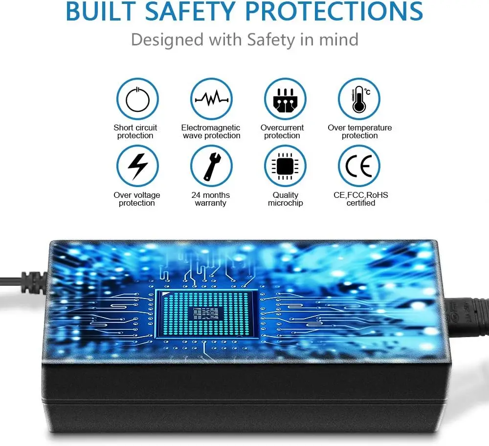 24V 3A Power Supply for Logitech G920 G29 G25 G27 G923 G940 Driving Force GT Racing Wheel,HY1C Power Cord AC/DC Adapter Charger