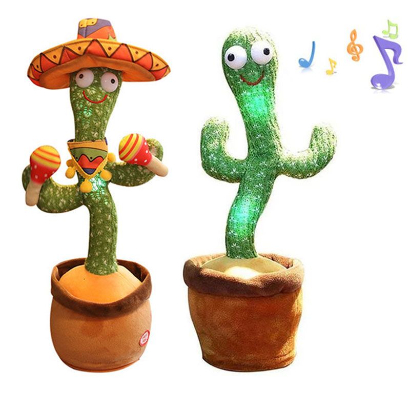 Lovely Talking Toy Dancing Cactus Doll Speak Talk Sound Record Repeat Toy Kawaii Cactus Toys Children Kids Education Toy Gift
