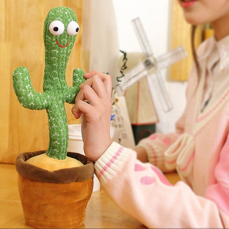Lovely Talking Toy Dancing Cactus Doll Speak Talk Sound Record Repeat Toy Kawaii Cactus Toys Children Kids Education Toy Gift