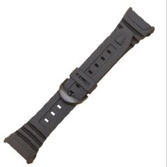 Silicone Watch Band Stainless Steel Pin Buckle Replacement Watchband for Casio W-96H Sports Men Strap Bracelets Only Black