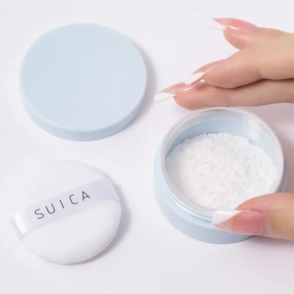 New Mini Macaron Empty Loose Powder Box Jars with Sifter Dispersion Powder White Cap Puff Powder Subpackage Cosmetics Container