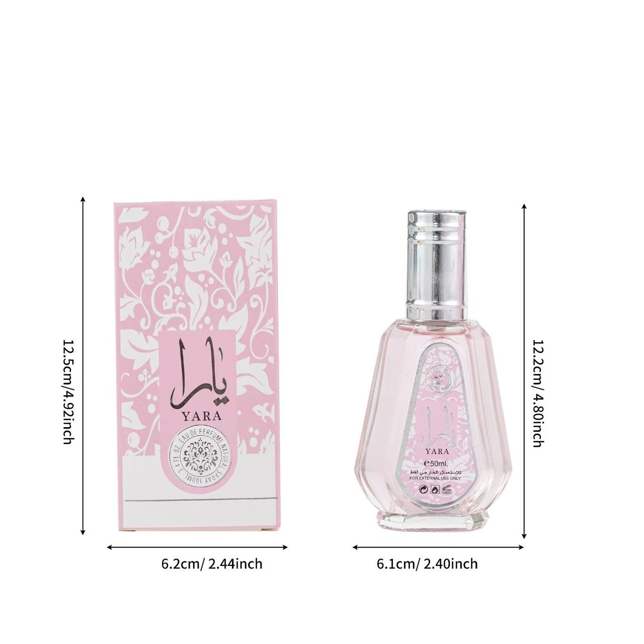 Yara Rosa Perfume for Women 50 Ml - Arab Fragrance - Ideal for Lovers of Sweet and Floral Perfumes