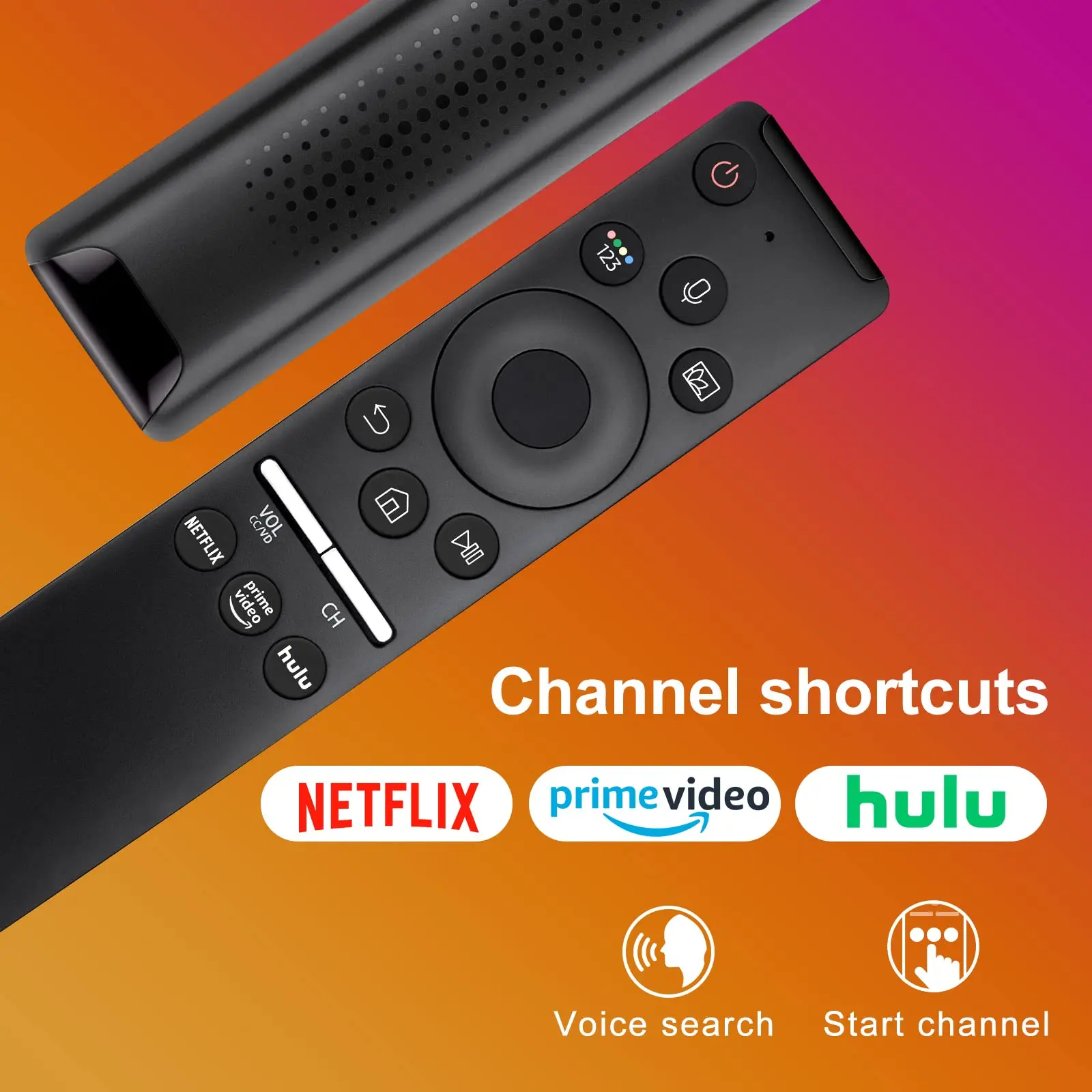 Universal Replacement Voice Remote Control Fit  All Samsung TVs - Compatible with ,HDR,LCD,HDTV,UHD,QLED,SUHD,LED,Frame,Curved,8 BN59-01312A BN59-01312B BN59-01312F BN59-01329A