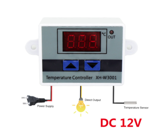 10A 12V 24V 220VAC Digital LED Temperature Controller XHW3001 For Incubator Cooling Heating Switch Thermostat NTC W3001
