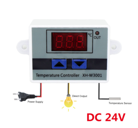 10A 12V 24V 220VAC Digital LED Temperature Controller XHW3001 For Incubator Cooling Heating Switch Thermostat NTC W3001
