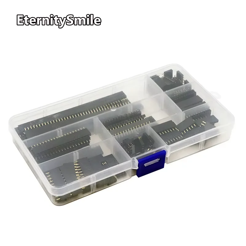 120Pcs 2.54mm Straight Single Row PCB Board Female Pin Header Socket Connector Strip Assortment Kit for Arduino Prototype Shield