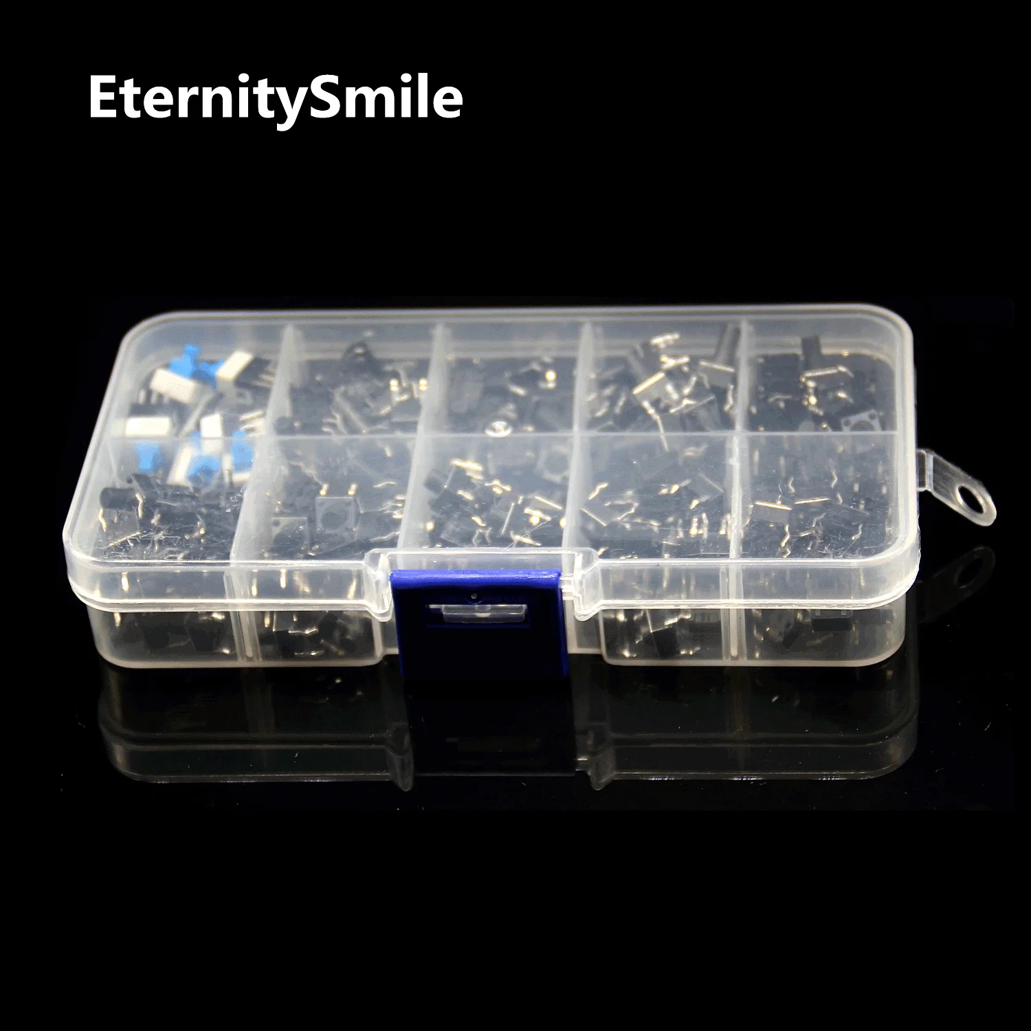 180Pcs 10 values 6*6*4.3/5/6/7/8/9.5/11/12/13H Tact Switch Tactile Push Button Switch Kit,  Micro Key Switch