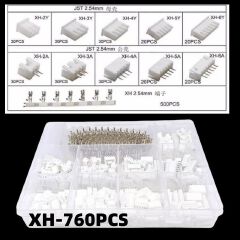 760pcs 500pcs 230pcs XH2.54mm 2/3/4/5/6P Male/Female Continuous Terminal Housing PCB Header Wire Connector 1M 10P Cable/Crimping Tool Kit