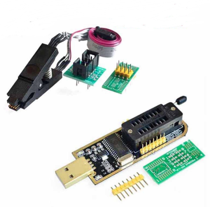 CH341 A 24 25 Series EEPROM Flash BIOS USB Programmer Module + SOIC8 SOP8 Test Clip For EEPROM 93CXX / 25CXX / 24CXX