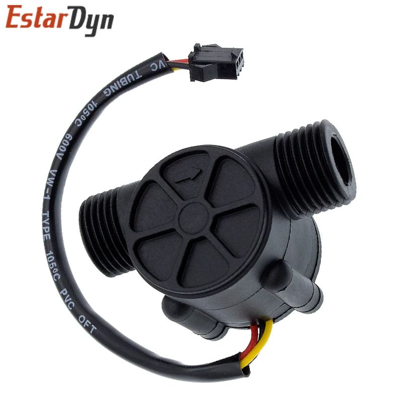 YF-S201 12V Water Flow Sensor DC 5-18V Flowmeter Hall Flow Sensor Water Control Liquid Flow Sensor Switch 1-30L/min 2.0MPa