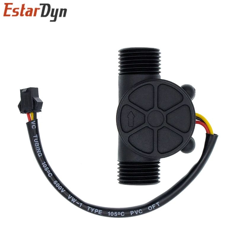 YF-S201 12V Water Flow Sensor DC 5-18V Flowmeter Hall Flow Sensor Water Control Liquid Flow Sensor Switch 1-30L/min 2.0MPa