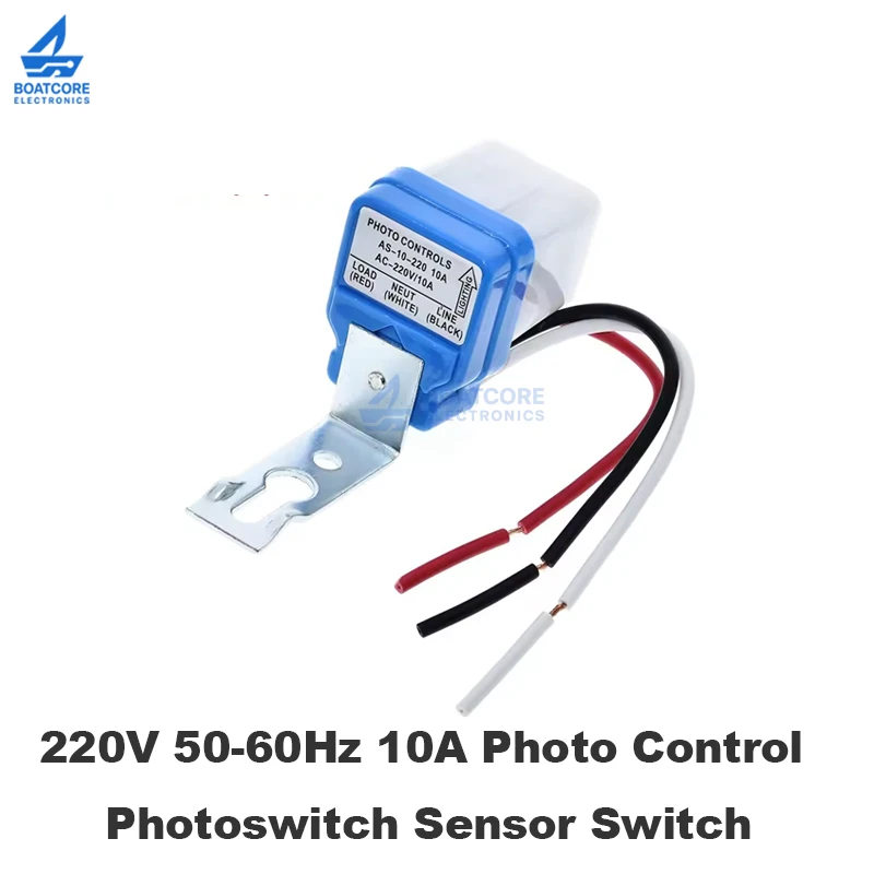 1PCS Automatic Auto On Off Photocell Street Light Switch Photo Control Photoswitch Sensor Switch DC AC 220V 5060Hz 10A
