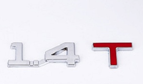 Car 3D Metal 1.6T 1.8T 2.0T 2.8T Logo Sticker Emblem Badge Decals for Mazda KIA Renault TOYOTA BMW car sticker Car Styling