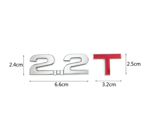 Car 3D Metal 1.6T 1.8T 2.0T 2.8T Logo Sticker Emblem Badge Decals for Mazda KIA Renault TOYOTA BMW car sticker Car Styling