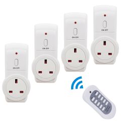 Smart Power Plug UK Socket 433.92Mhz Wireless Remote Control 10A Plug Contact On/Off Light Switch socket