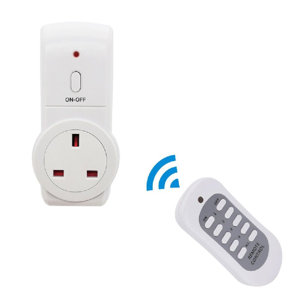 Smart Power Plug UK Socket 433.92Mhz Wireless Remote Control 10A Plug Contact On/Off Light Switch socket