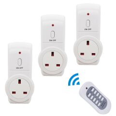 Smart Power Plug UK Socket 433.92Mhz Wireless Remote Control 10A Plug Contact On/Off Light Switch socket
