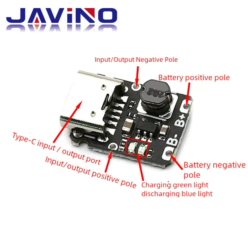 Type-C USB TP4057 1A Lithium Battery Charging Protection Board Module Polymer Battery Over TP4056 With Temperature Protection