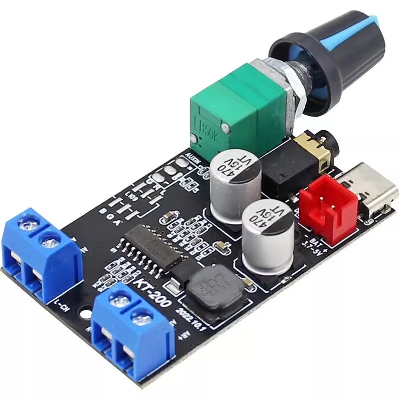 HIFI Rechargeable lithium battery digital amplifier board 3.7-5V stereo dual channel 2 * 20W high-power DIY desk speaker