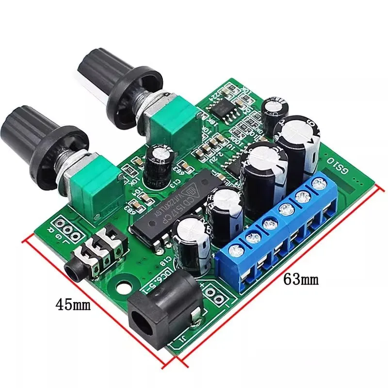 2.1 Channel Class D HiFi Power Amplifier Board 25W+6W+6W DC 6.5-15V Sound Amp Volume Control for Speaker Subwoofer Home Theater