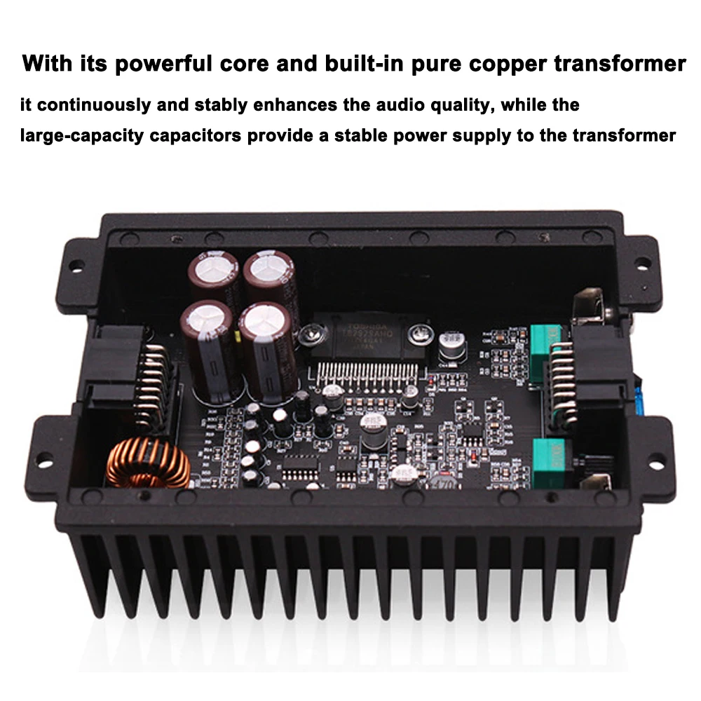 4-Channel Car Amplifier 80Wx4 Audio Modification Power Amplifier Digital Sound Processor Class A/B for Android Car Player