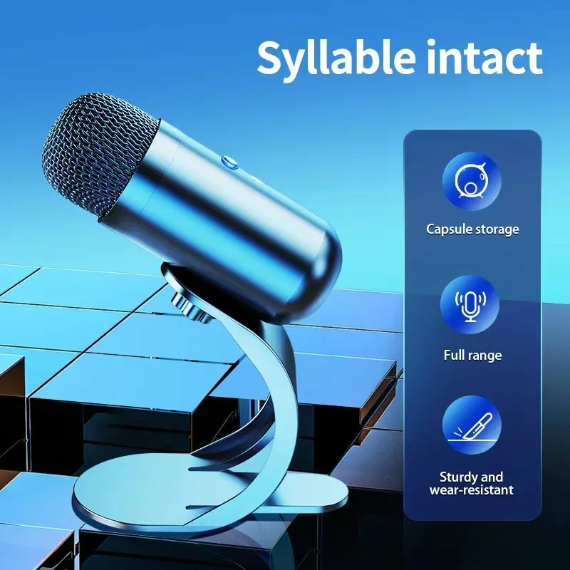 Professional USB Condenser Conference Microphone Desktop Mic Computer Gaming Microphone for Podcast Recording Studio Streaming