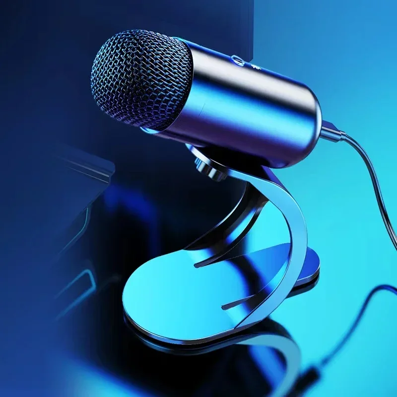 Professional USB Condenser Conference Microphone Desktop Mic Computer Gaming Microphone for Podcast Recording Studio Streaming
