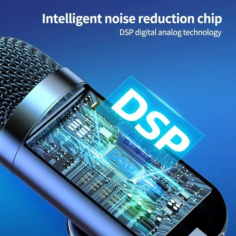 Professional USB Condenser Conference Microphone Desktop Mic Computer Gaming Microphone for Podcast Recording Studio Streaming